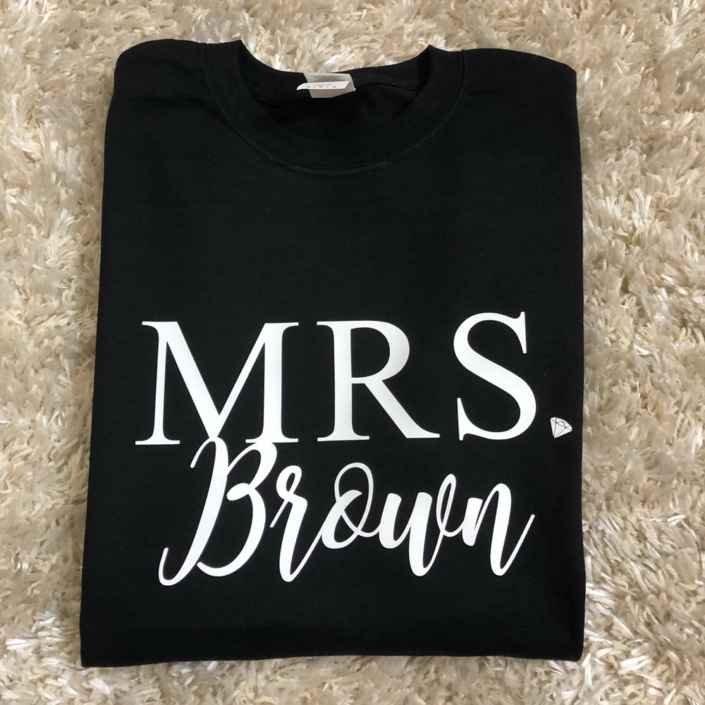 New! Custom Bride-to-be T-shirt - Black